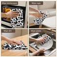 thumbnail image 6 of 2 Pcs Funny Kitchen Towels,Black Cartoon Unicorn Flower Leaf Pattern Microfiber Dish Towels,Kitchen Tea Towels,Kitchen Towel Set (18" X 26"), 6 of 7