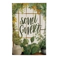 thumbnail image 2 of PHYHOO  Eucalyptus Garden Flag Double Sided for Outside Small Burlap Spring Seasonal Home Sweet Home Yard Flag White, 2 of 6