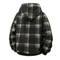 thumbnail image 5 of FDGIU ‌‌‌‌‌Men's Flannel Jacket - Fleece Lined Plaid Zip Up Hoodie Winter Warm Coat, 5 of 6