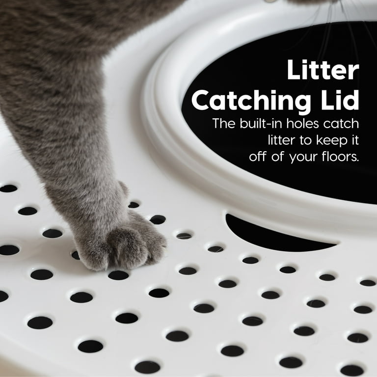 Large Top Entry Cat Litter Box with Litter Catching Lid & Scoop photo 3