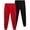 Black/Red, variant on Quad Seven Boys Sweatpants Cozy Lightweight Fleece Athletic Joggers and Cargo Pants 2 Pack
