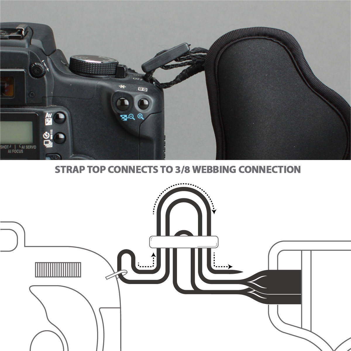 USA GEAR Professional Camera Grip Hand Strap - image 3 of 9