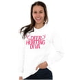 thumbnail image 3 of Deer Hunting Diva Antler Season Women Plus Size Long Sleeve Graphic Tee Brisco Brands 2X, 3 of 5