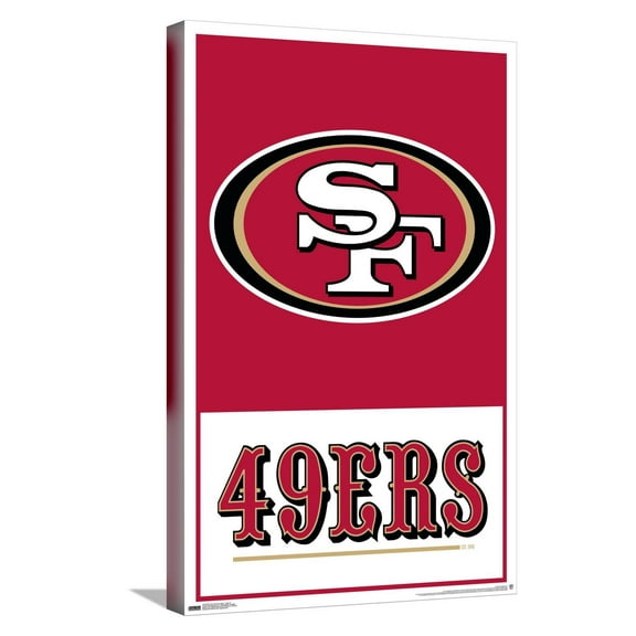 NFL San Francisco 49ers - Logo 21 Canvas Wall Poster, 14.725" x 22.375"