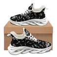 thumbnail image 1 of Zapatos vulcanizados unisex con estampado de notas de piano en blanco y negro para otoño e invierno, zapatillas antideslizantes con absorción de impactos, calzado clásico para caminar, 1 of 6