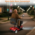 thumbnail image 4 of GOKEEP Mobility Scooter for Adults, Removable Battery, 330 lbs Electric Folding Wheelchair Device for Travel, Red, 4 of 7