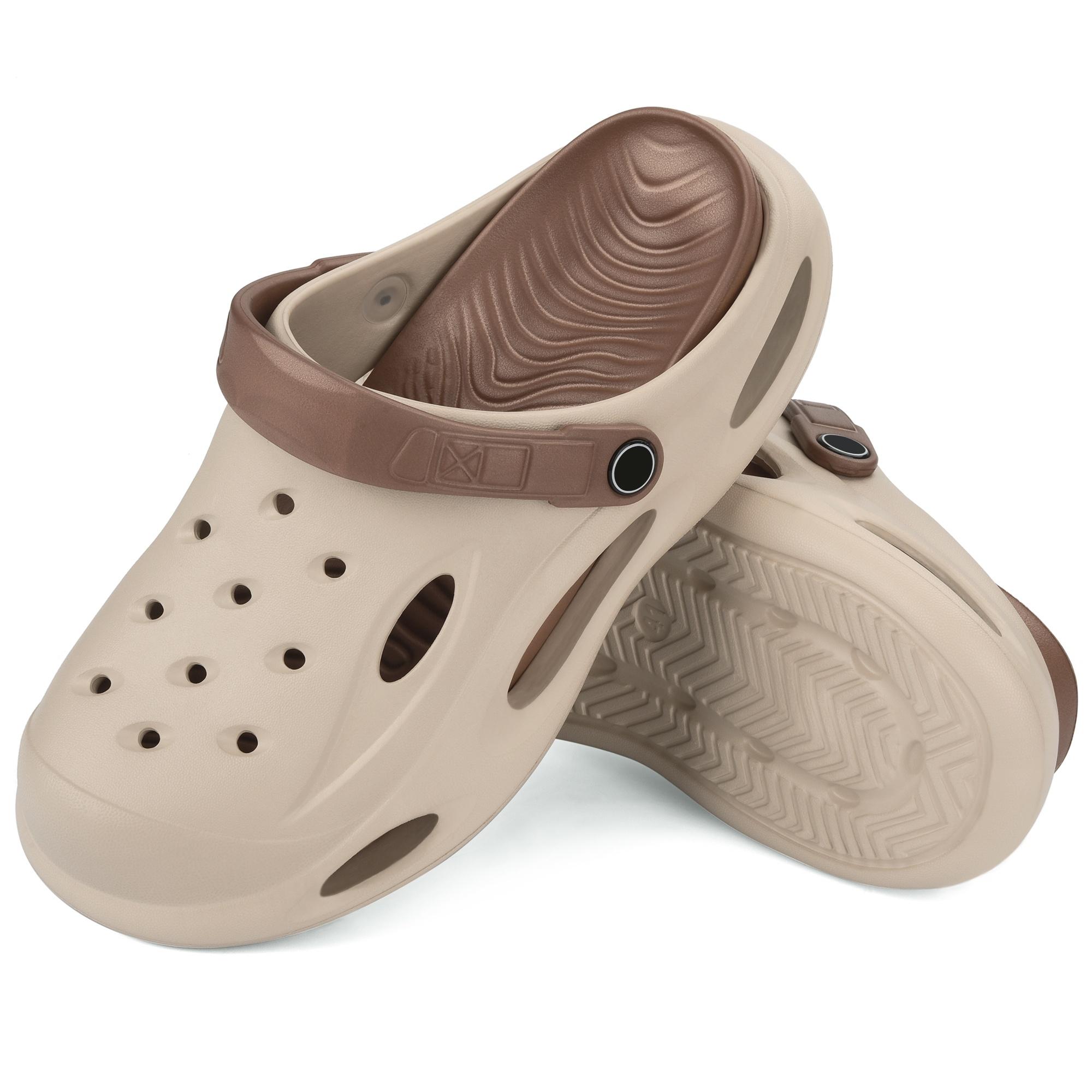 Vonmay Men's EVA Clog Sandals Removable Insole Beige photo 2
