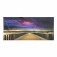 thumbnail image 1 of Universe Gym Towel, Galaxy Cosmos Wooden Bridge Panoramic View Celestial Space Print, One-Sided Quick Dry Microfiber for Beach Fitness & Swimming, 60" x 30", Pale Brown Hot Pink, by Ambesonne, 1 of 2