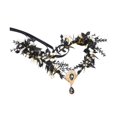 thumbnail image 1 of wonima44 Renaissance Black Elf Fairy Flower Crown - Gothic Floral Headpiece Elven Medieval Tiara with Gold Crystal Woodland Headband Women Girls Cosplay Party Carnival Maternity Wedding Accessories, 1 of 1