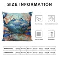 thumbnail image 5 of Creowell Throw Pillow Covers Sea Ocean Life Themed Blue Crab and Coral Design Square Pillowcase for Home Decor Sofa Car Bedroom Pillow case White, 5 of 5