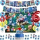 thumbnail image 4 of Decoración para fiesta de cumpleaños de Los Pitufos, pancarta con globos, fondo, adorno para tarta, suministros para fiesta de cumpleaños de Los Pitufos, baby shower, 4 of 5