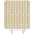 thumbnail image 3 of Boho Geometric Shower Curtain Brown Beige Modern Farmhouse Tribal Retro Western Aztec Abstract Mid Century Art Fabric Bathroom Curtains Decor Set with Hook(70" Wx84 H), 3 of 3