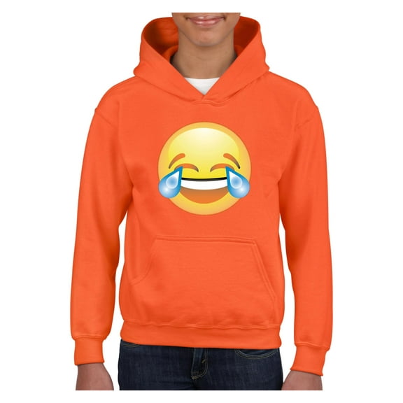 Big Girls Hoodies and Sweatshirts - Emoji Laughing Tears