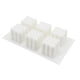 thumbnail image 5 of Molde de silicona con forma de cubo mágico para tartas, 6 cavidades, para mousse y postres., 5 of 7