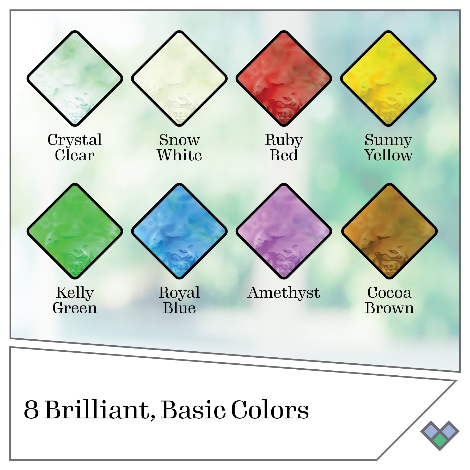 Gallery Glass Window Color Beginner Set (2-Ounce), GG8SET (8-Pack)