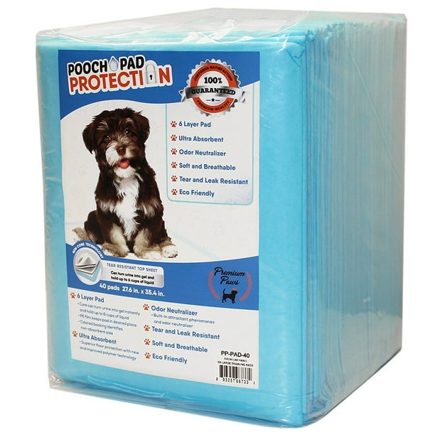 Pooch Pad Protection Training Dog Pads. Thick & Soft, XTRA Absorbent Puppy Pads.