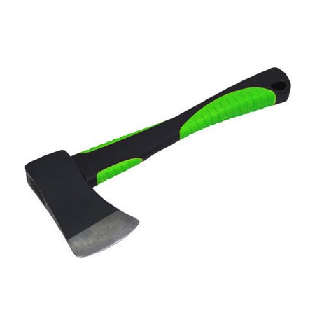 GRIP Camping Axe 1.25lb w/ 15 Neon Green Fiberglass Handle Firewood Tools 24202