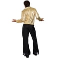 thumbnail image 2 of Men's Gold Disco Inferno Dance Floor Groove King Shirt Costume Size XL 46-48, 2 of 2