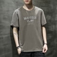 thumbnail image 2 of Camiseta de hombre con letras blancas, camisetas holgadas para hombre, camisetas holgadas de algodón 100 % Harajuku, ropa barata y cómoda, elástica, XL, 2 of 5