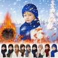 thumbnail image 3 of Zwiiyzr Kids Winter Beanie Hat Warm Knit Thick Ski Cap And Scarf Set For Girls Boys 1-11 Years Red, 3 of 3