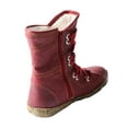 thumbnail image 5 of TMA EYES Snake-Embossed Leather and PU Upper Faux Fur Lining Short Flat Boot for Women, 5 of 6