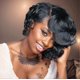 thumbnail image 1 of Synthetic Curly Wigs for Black Women Shoulder Lenght Bob Hairstyles Black Bob, 1 of 2
