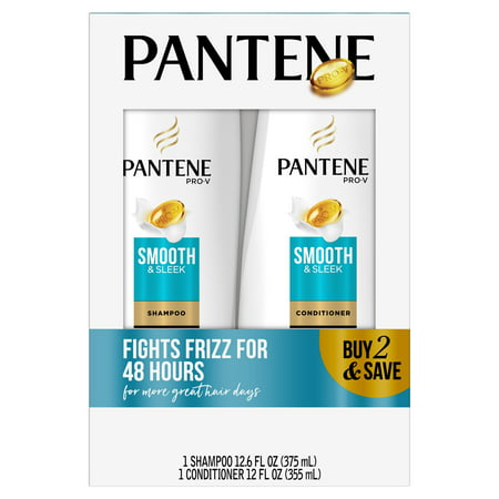 Pantene Pro-V Smooth & Sleek Shampoo and Conditioner Bundle