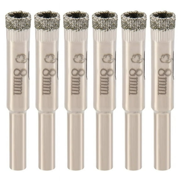 6 Pcs 8mm Diamond Core Drill Bits Ceramic Tile Glass
