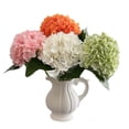 thumbnail image 5 of 20in Pink Hydrangea Artificial Flowers Latex Real Touch Fake Hydrangeas Bouquet Large Faux Flower for Home Table Centerpieces Wedding Garden Party Halloween Decoration, 5 of 9