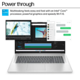 thumbnail image 5 of HP 17.3" HD+ Laptop - Intel Core i3 N305, 32GB DDR4 1TB SSD, Windows 11 Home, Wi-Fi 6, Bluetooth, HDMI, Natural Silver, 5 of 5