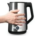 Farberware 1.7 Liter Electric Kettle, Double Wall Stainless Steel and