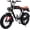 Black, variant on Electric Bike,Electric Mountain Bike,Akez SUPER73 S1 Ebike with 750W Peak Motor,7speed,48V 13AH Battery,Dual Hydraulic Brake,Full Shock Absorption,Electric Dirt Bike for Adult Outdoor Adventure,Black