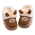 thumbnail image 2 of Fozruso Cute Cartoon Boys Slippers For Winter Cozy And Warm Kids Indoor Footwear Toddler And Big Kid Designs,Plush Lined Slippers Sizes 11.5 Little Kid(5-5.5 Years), 2 of 4