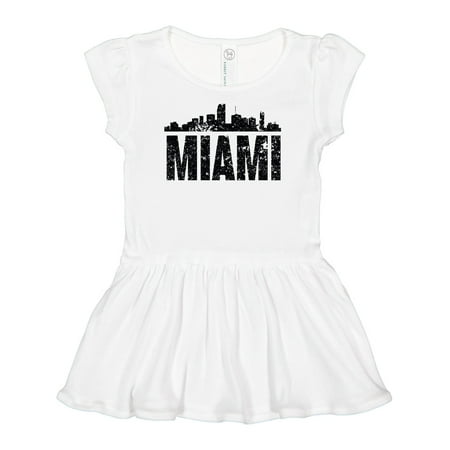 

Inktastic Miami Skyline Grunge Gift Baby Girl Dress
