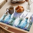 thumbnail image 3 of Spring Floral Placemats Set of 12 Botanical Watercolor Lavender Flower Vase Place Mats Indoor Wipeable Table Mats Washable Cloth Dining Table Placemats for Kitchen Holiday Party Home Decor 13x19 Inch, 3 of 9