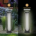 thumbnail image 6 of Patio Solar Powered Lanterns Outdoor Lantern Flickering Flame Solar Lamp Metal Decorative Lights, 6 of 6