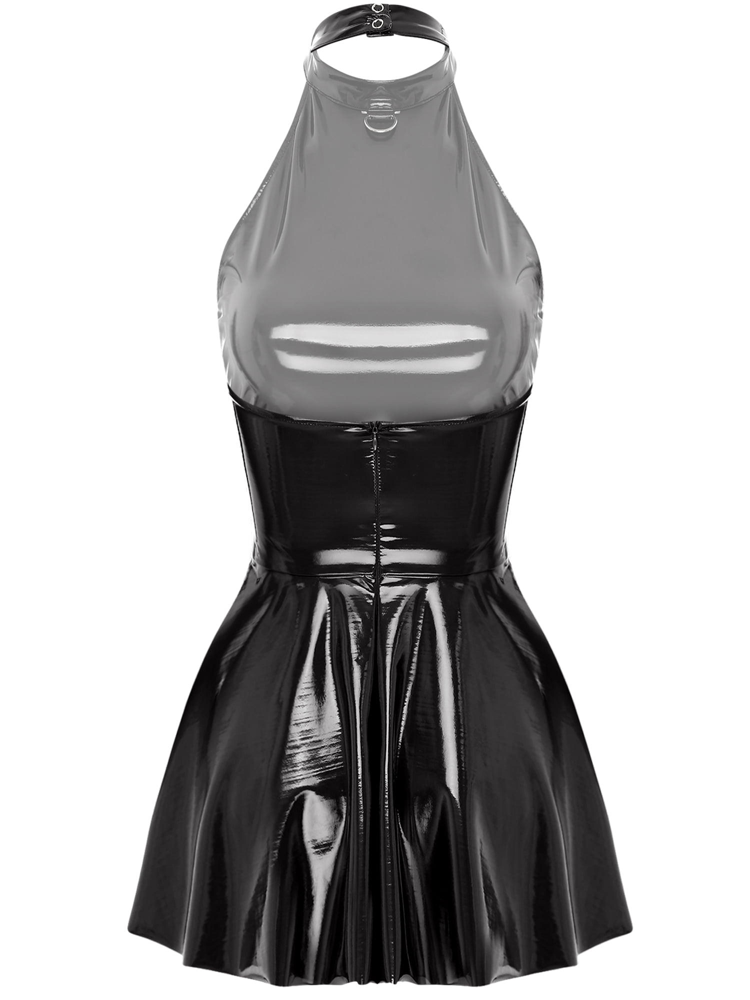 black pvc skater dress Amazon.com: Women Plastic PVC Overall Dress See Through A Line Plastic  Clear PVC Skater Dress Waterproof Oversized Backless Gothic Dress (Small, Black,Small): Clothing, Shoes & Jewelry