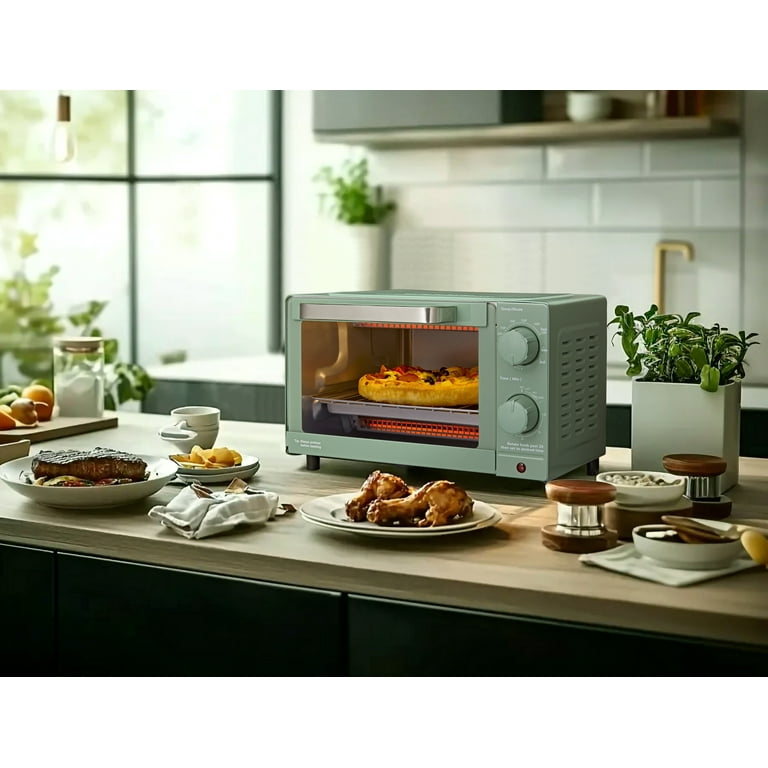 レンジ＊お好きなソフト4本 Mainstays 4-Slice Toaster Oven with Baking Rack and Pan, 9-Inch
