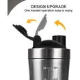 thumbnail image 7 of Protein Shaker Bottle 700 ML with Mixball & Powder Compartment 200 ML, Metal Shaker Bottle Leak-Proof Fitness Bottle Shaker(Silver), 7 of 7