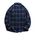 thumbnail image 4 of Ketyyh-chn99 Shirts for Men Plaid Flannel Shirt Casual Button Down Shirt Blue,3XL, 4 of 4