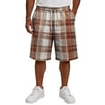 thumbnail image 3 of Delconic Men Retro Tartan Plaid Quick Dry Knee Length Casual Shorts Elastic Drawstring Waist Side Pockets Loose Fit Short Pants For Summer Beach Gym Hiking Daily Earthy Yellow M, 3 of 5