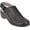 Black, variant on EASY SPIRIT Womens Silver Perforated Slingback Breathable Arch Support Cushioned Dawn Round Toe Wedge Leather Clogs Shoes 10 W