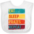 thumbnail image 3 of Inktastic Fitness Eat Sleep Pilates Repeat Boys or Girls Baby Bib, 3 of 4