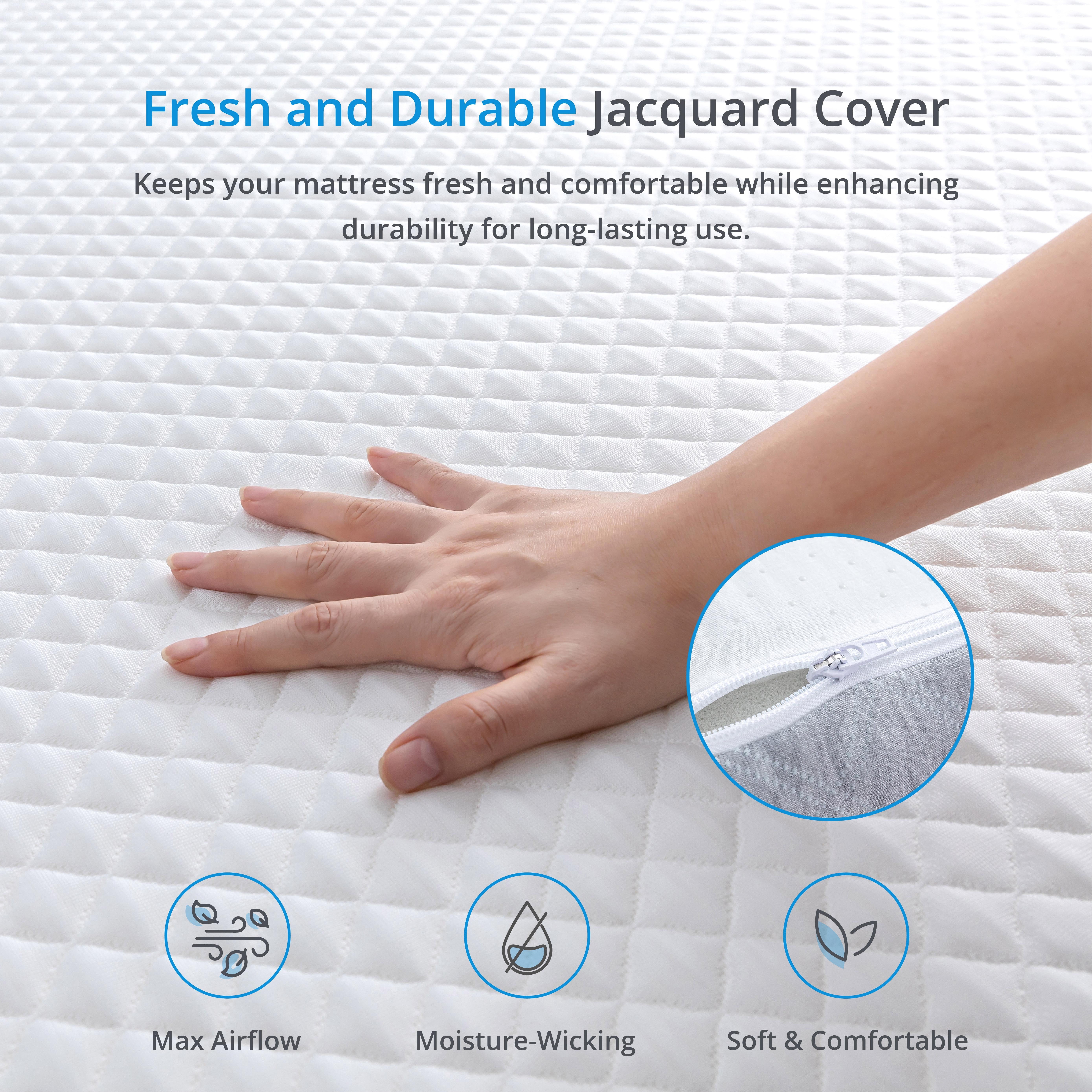 EGOHOME 14 inch Twin Mattress in a Box, Cooling Gel Memory Foam Mattress, Medium Firm