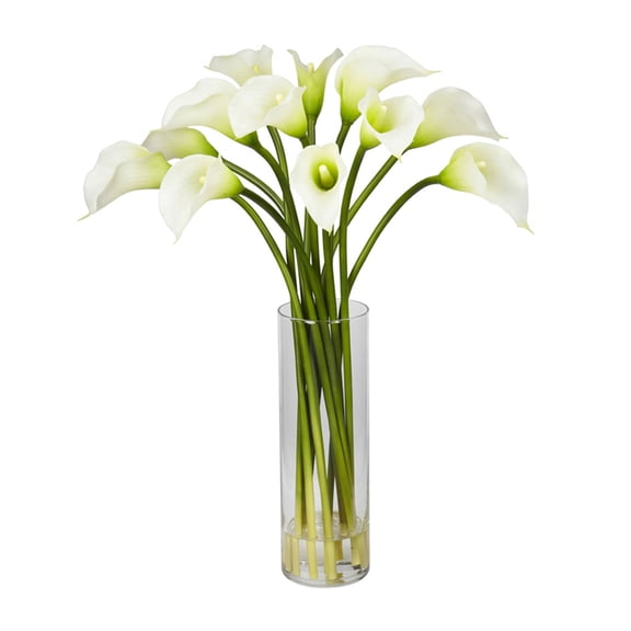 Nearly Natural Mini Calla Lily Silk Flower Arrangement