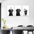 thumbnail image 4 of Funny Black Cat Bathroom Canvas Wall Art Cute Cat Wash Its Paws Reading Newspaper Poster Modern Abstract Green Aesthetic Animal Prints Painting For Bathroom Toilet Wall Decor Unframed, 4 of 6