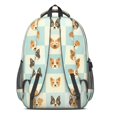 thumbnail image 3 of Dog Head Checkerboard Beige Cute School Backpack Bag with Padded Back and Adjustable Shoulder Straps 16.9 X 12.6 X 5.9 Inches, 3 of 5