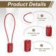 thumbnail image 2 of Uxcell 1-Pack Candado de Combinación, Aleación de Zinc 4 Dígitos 12 In Cable Candado de Equipaje Exterior Sin Llave [Rojo], 2 of 7