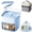 Blue, variant on ivyever Ice Cube Tray with Lid and Bin, Press Type Ice System, Press Ice Cube Maker, Handled Press-type Ice Cube Tray, Silicone Freezer Tray, Mini Ice Cube Trays for Water Bottle