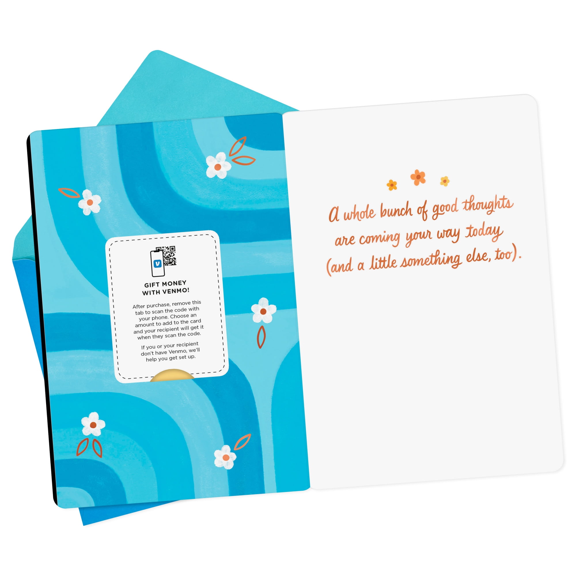 Hallmark and Venmo Thinking of You Card, Birthday, Get Well (Bunch of Good Thoughts Flower Bouquet)